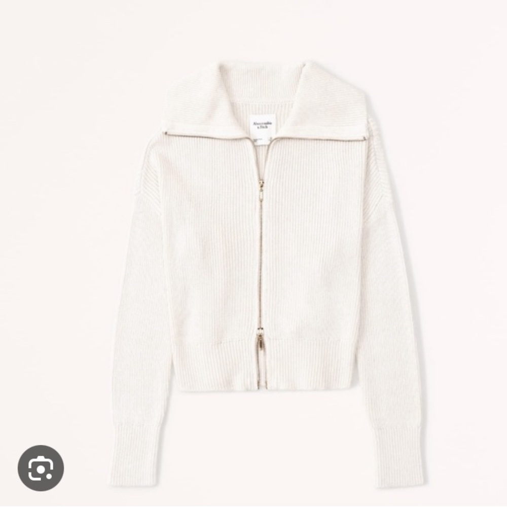 Abercrombie ribbed double zip sweater